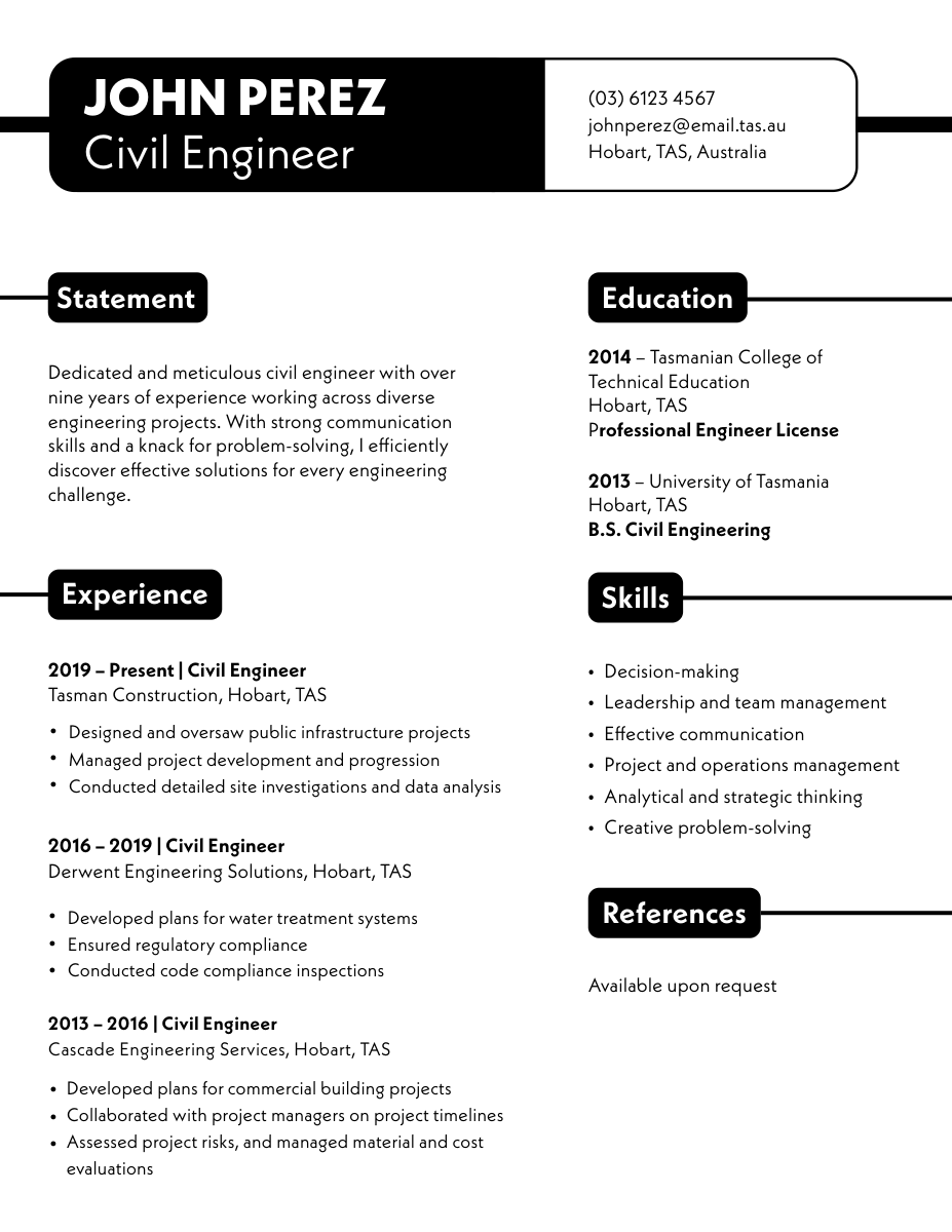 Professional Resume