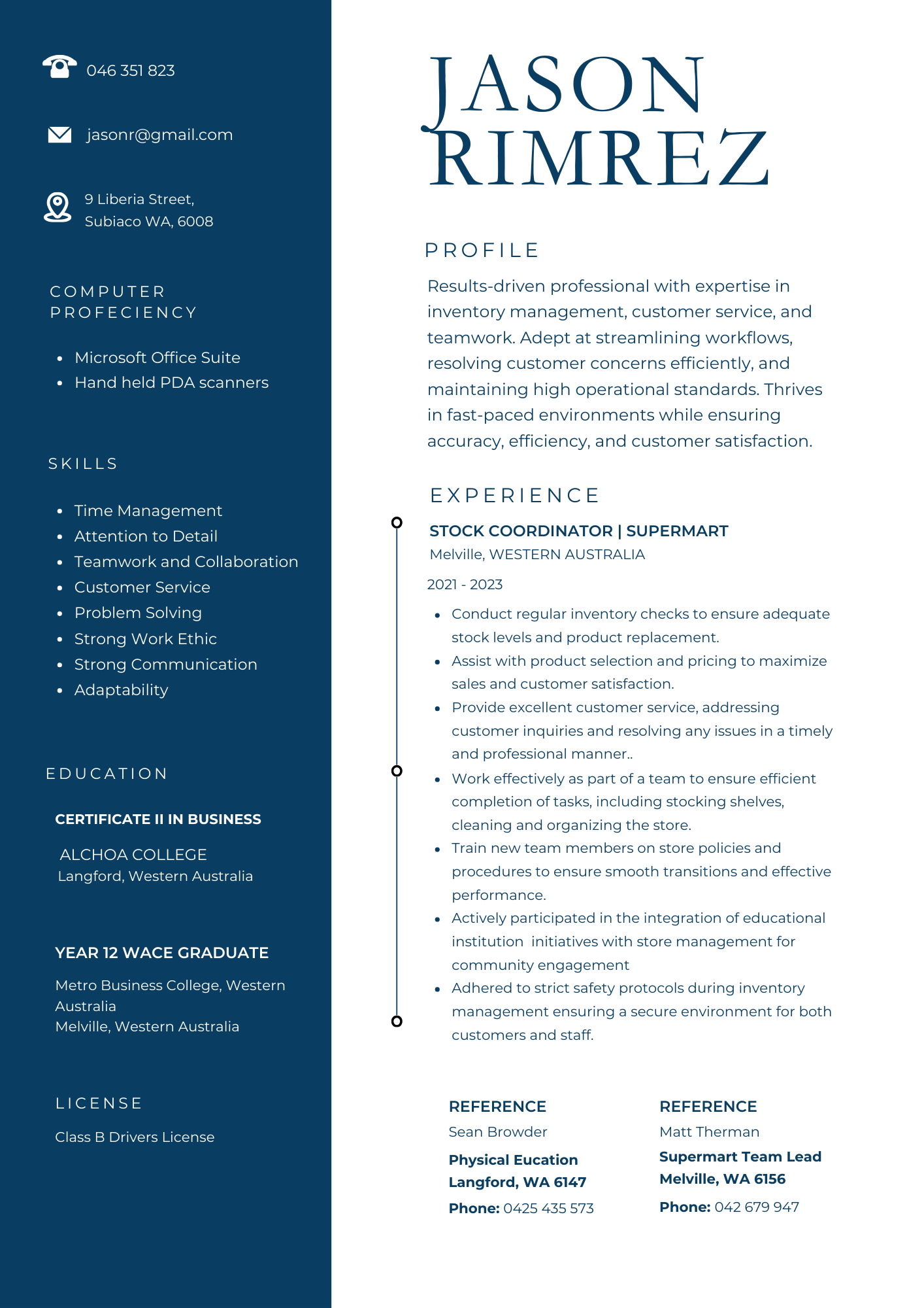 Entry Level Resume