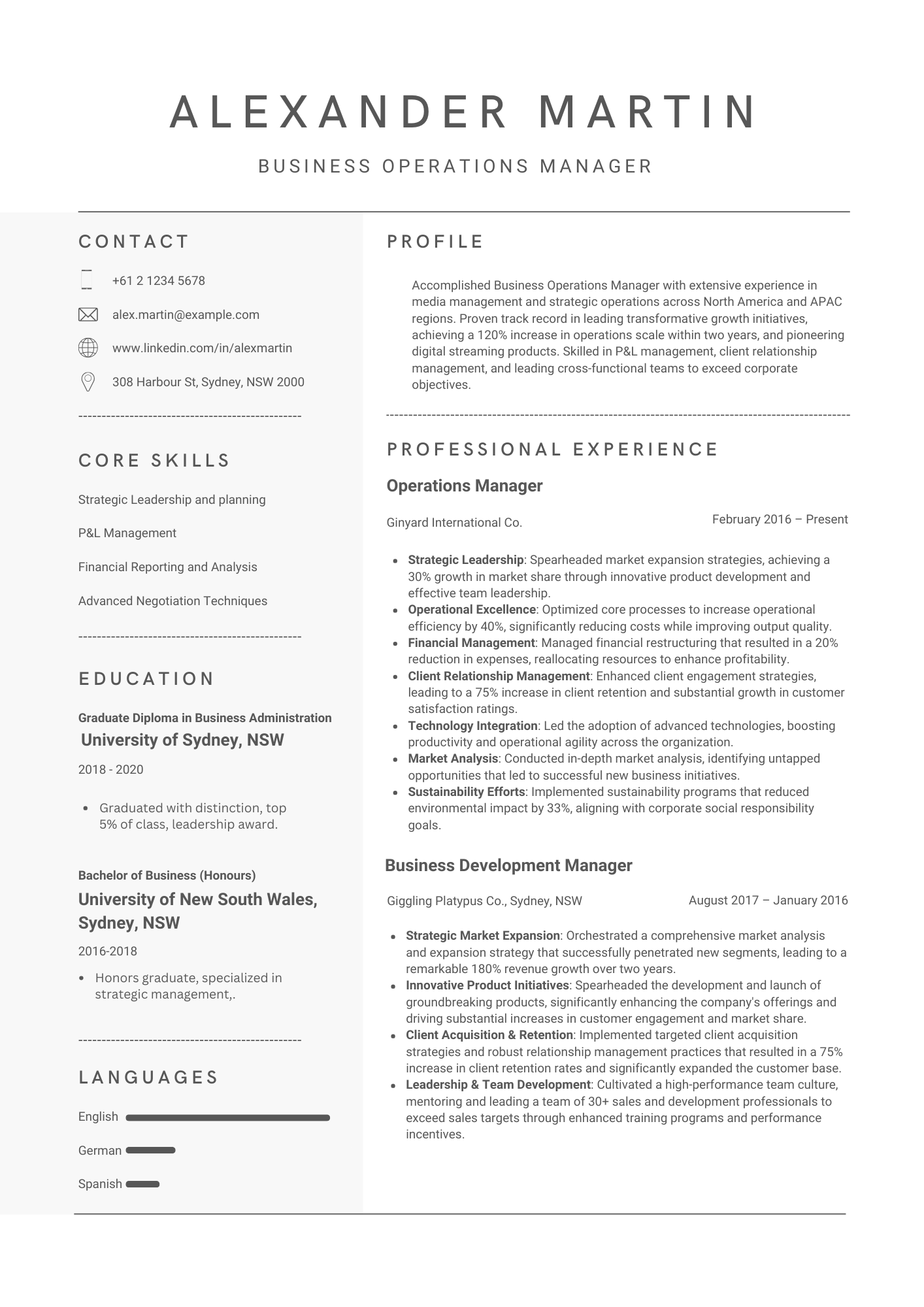 Executive Resume