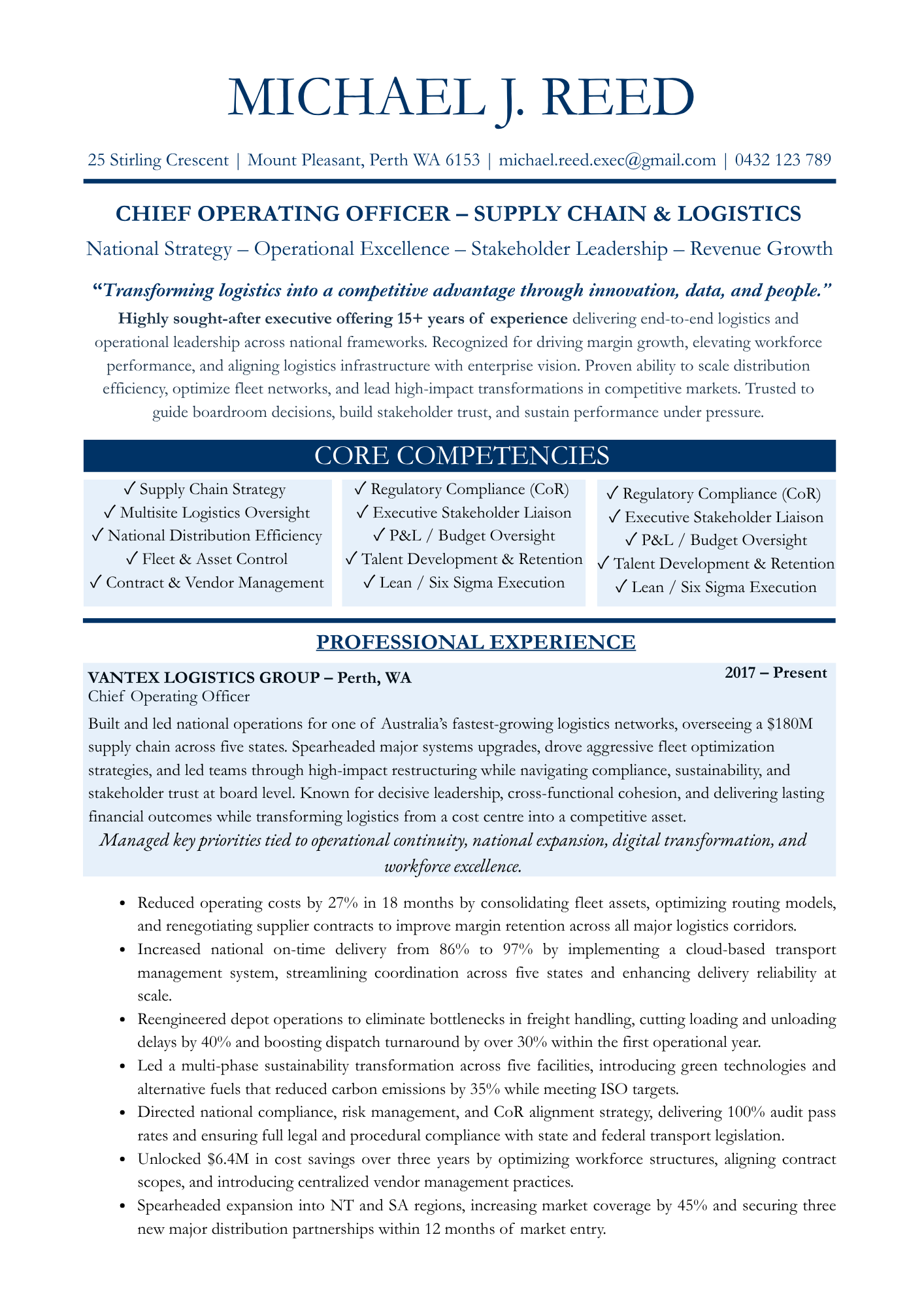 Executive Resume