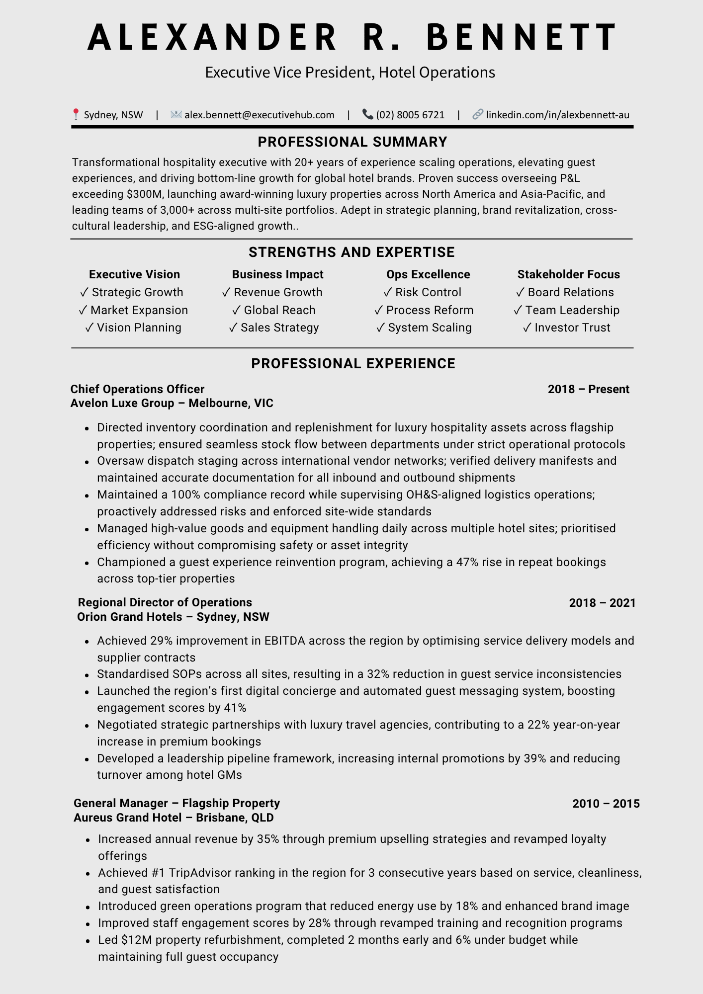 Executive Resume